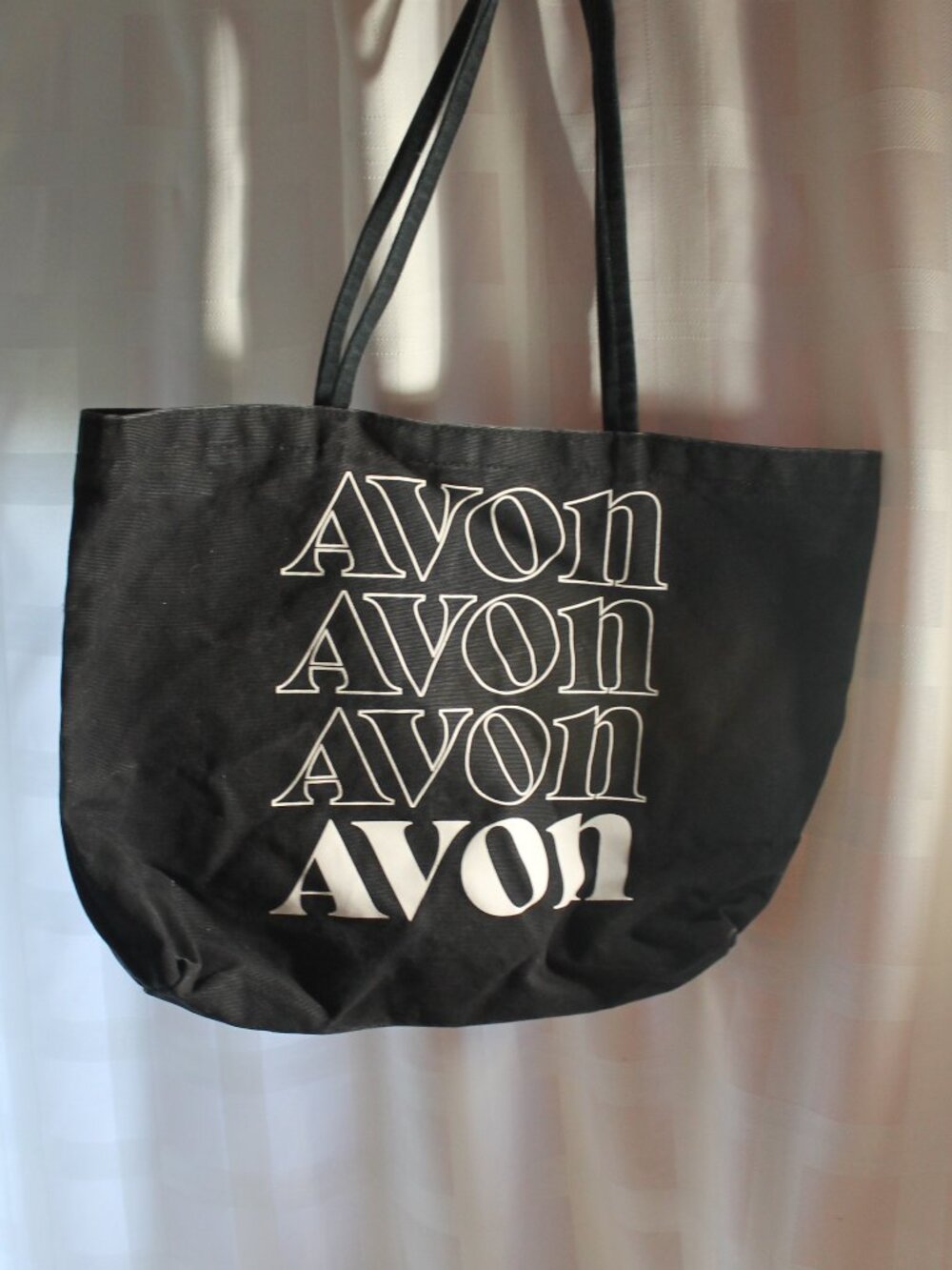 AVON Black Canvas Tote - Picture 2 of 4